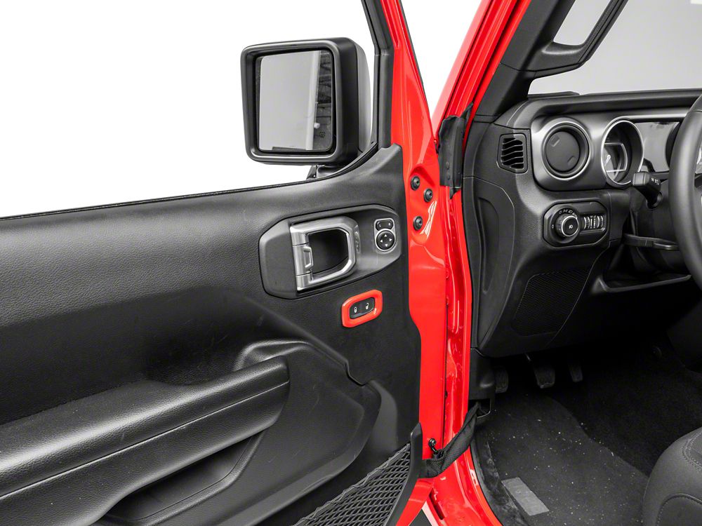 RedRock Door Lock Switch Trim; Red (18-25 Jeep Wrangler JL)