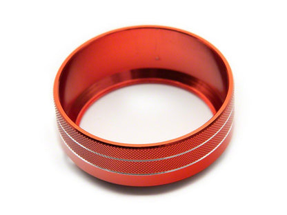 RedRock Billet Aluminum Headlight Knob Trim Ring; Red (18-25 Jeep Wrangler JL)