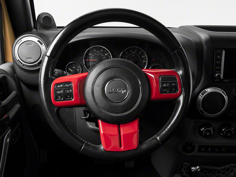 RedRock Steering Wheel Trim; Red (11-18 Jeep Wrangler JK)