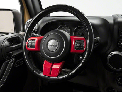 RedRock Steering Wheel Trim; Red (11-18 Jeep Wrangler JK)