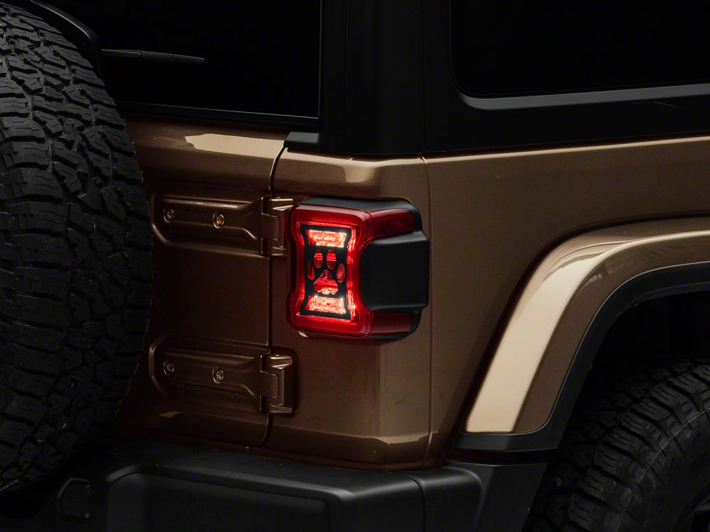 RedRock Paw Tail Light Covers (18-25 Jeep Wrangler JL w/ Factory LED Tail Lights)