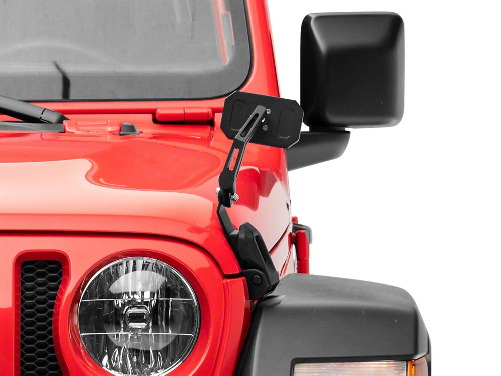 RedRock Hood Mounted Mirror Kit (18-25 Jeep Wrangler JL)