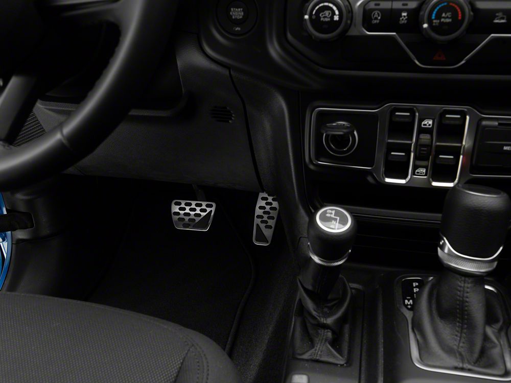 RedRock Billet Aluminum Pedal Covers (18-25 Jeep Wrangler JL w/ Automatic Transmission)