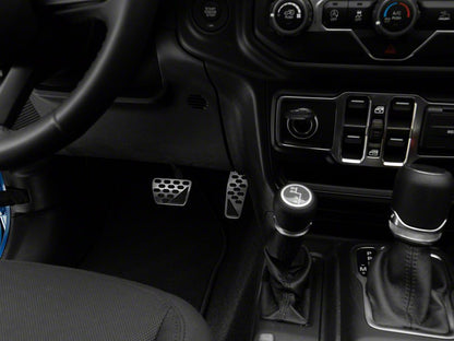RedRock Billet Aluminum Pedal Covers (18-25 Jeep Wrangler JL w/ Automatic Transmission)