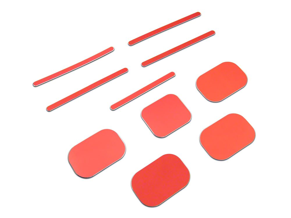 RedRock Door Handle Inserts; Red (18-25 Jeep Wrangler JL 4-Door)