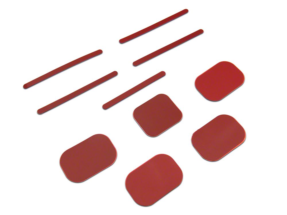 RedRock Door Handle Inserts; Red (18-25 Jeep Wrangler JL 4-Door)