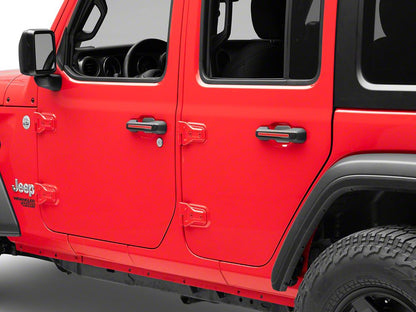 RedRock Door Handle Inserts; Red (18-25 Jeep Wrangler JL 4-Door)