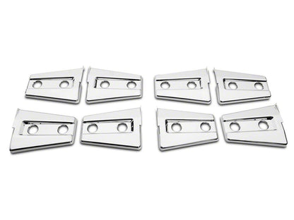 RedRock Door Hinge Covers; Chrome (07-18 Jeep Wrangler JK)