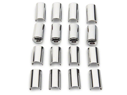 RedRock Door Hinge Covers; Chrome (07-18 Jeep Wrangler JK)