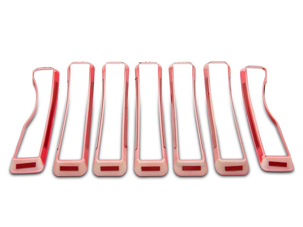 RedRock Grille Inserts; Red (18-23 Jeep Wrangler JL w/o TrailCam, Excluding Rubicon & Sahara)