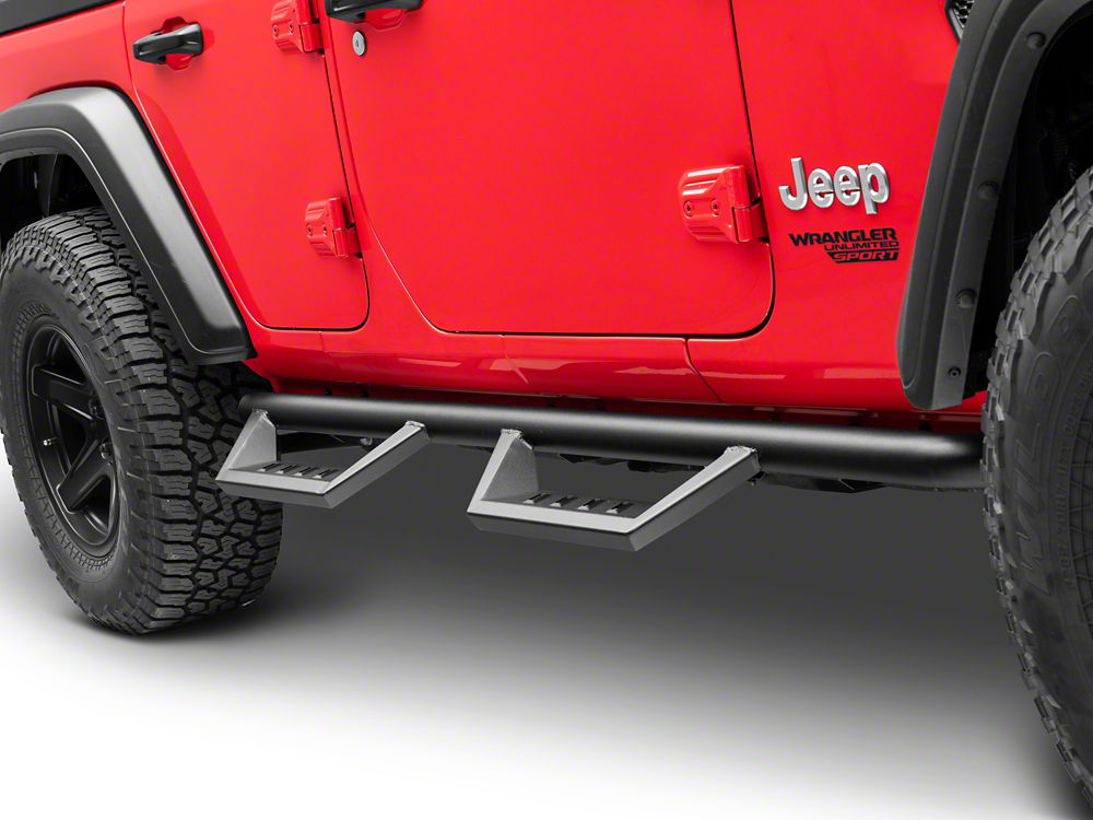 RedRock Tubular Drop Steps (18-25 Jeep Wrangler JL 4-Door)