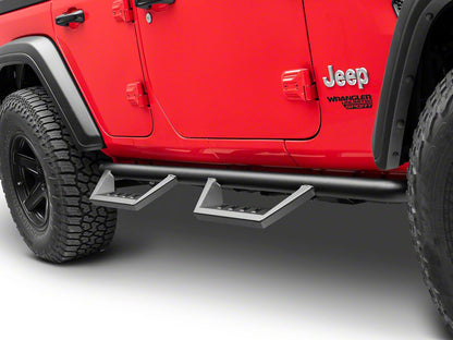 RedRock Tubular Drop Steps (18-25 Jeep Wrangler JL 4-Door)