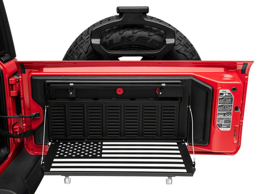 RedRock Tailgate Storage Rack; Stars and Stripes (18-22 Jeep Wrangler JL)