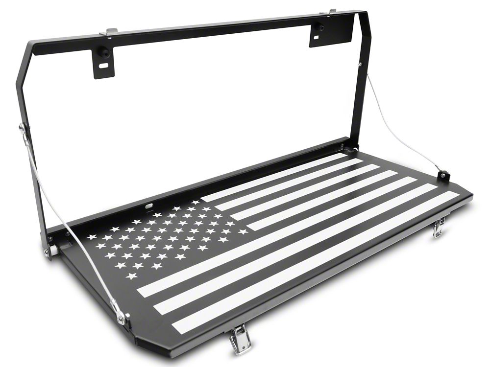 RedRock Tailgate Storage Rack; Stars and Stripes (18-22 Jeep Wrangler JL)