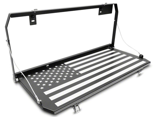 RedRock Tailgate Storage Rack; Stars and Stripes (18-22 Jeep Wrangler JL)