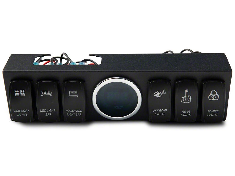 RedRock 6-Switch Control Box with Harness and Digital Voltmeter (07-18 Jeep Wrangler JK)