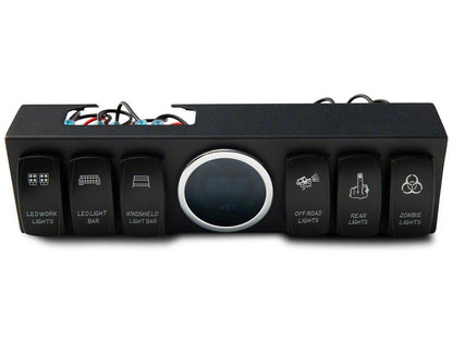 RedRock 6-Switch Control Box with Harness and Digital Voltmeter (07-18 Jeep Wrangler JK)