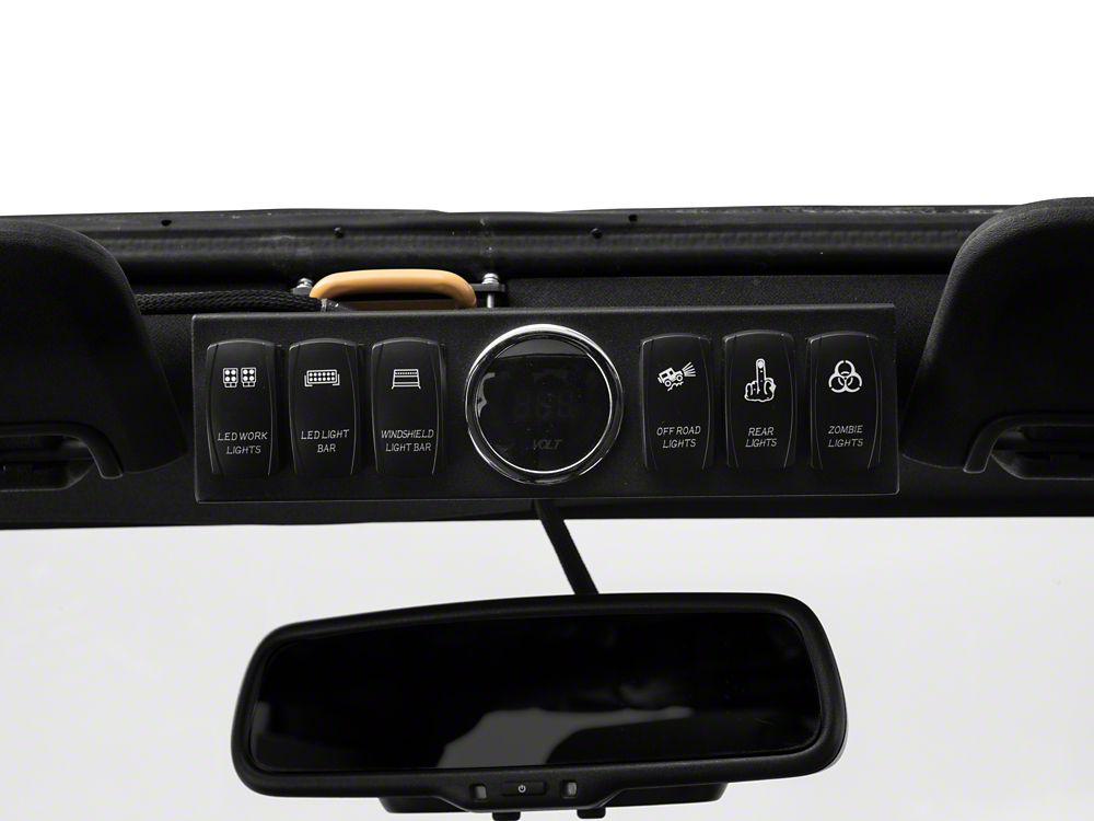 RedRock 6-Switch Control Box with Harness and Digital Voltmeter (07-18 Jeep Wrangler JK)