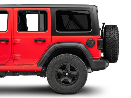 RedRock Locking Aluminum Fuel Filler Door Cover (18-25 Jeep Wrangler JL, Excluding Diesel)