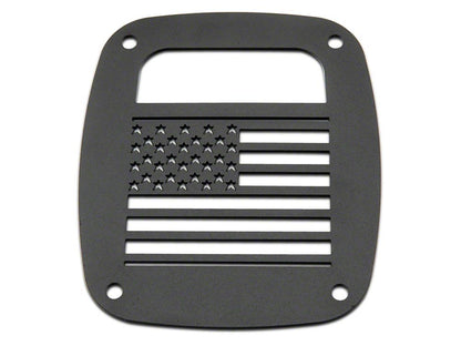 RedRock Tail Light Covers; Old Glory (97-06 Jeep Wrangler TJ)
