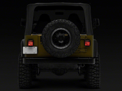 RedRock Tail Light Covers; Old Glory (97-06 Jeep Wrangler TJ)