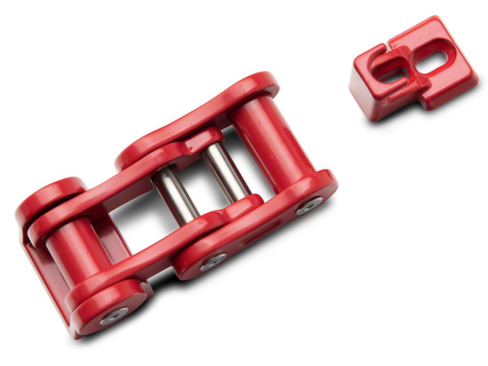 RedRock Billet Aluminum Hood Catch Set; Red (07-25 Jeep Wrangler JK & JL)