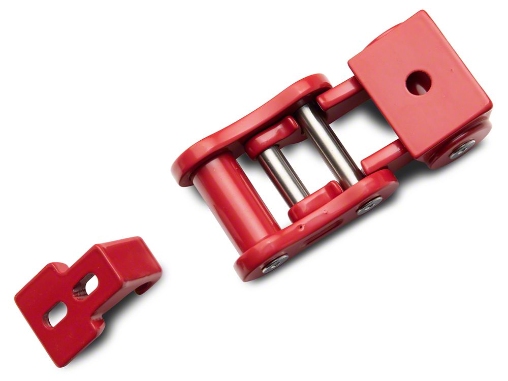 RedRock Billet Aluminum Hood Catch Set; Red (07-25 Jeep Wrangler JK & JL)