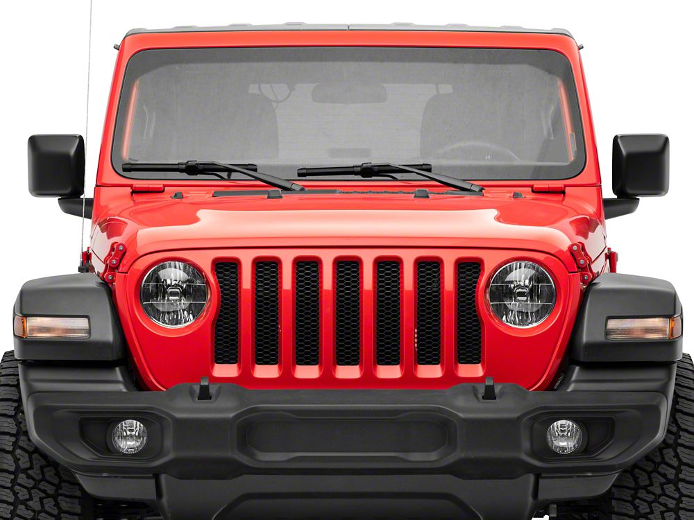 RedRock Billet Aluminum Hood Catch Set; Red (07-25 Jeep Wrangler JK & JL)