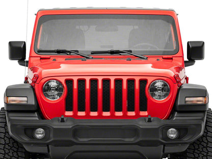 RedRock Billet Aluminum Hood Catch Set; Red (07-25 Jeep Wrangler JK & JL)