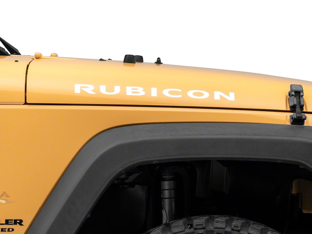 Jeep Licensed by RedRock Rubicon Hood Logo; Silver (07-18 Jeep Wrangler JK)