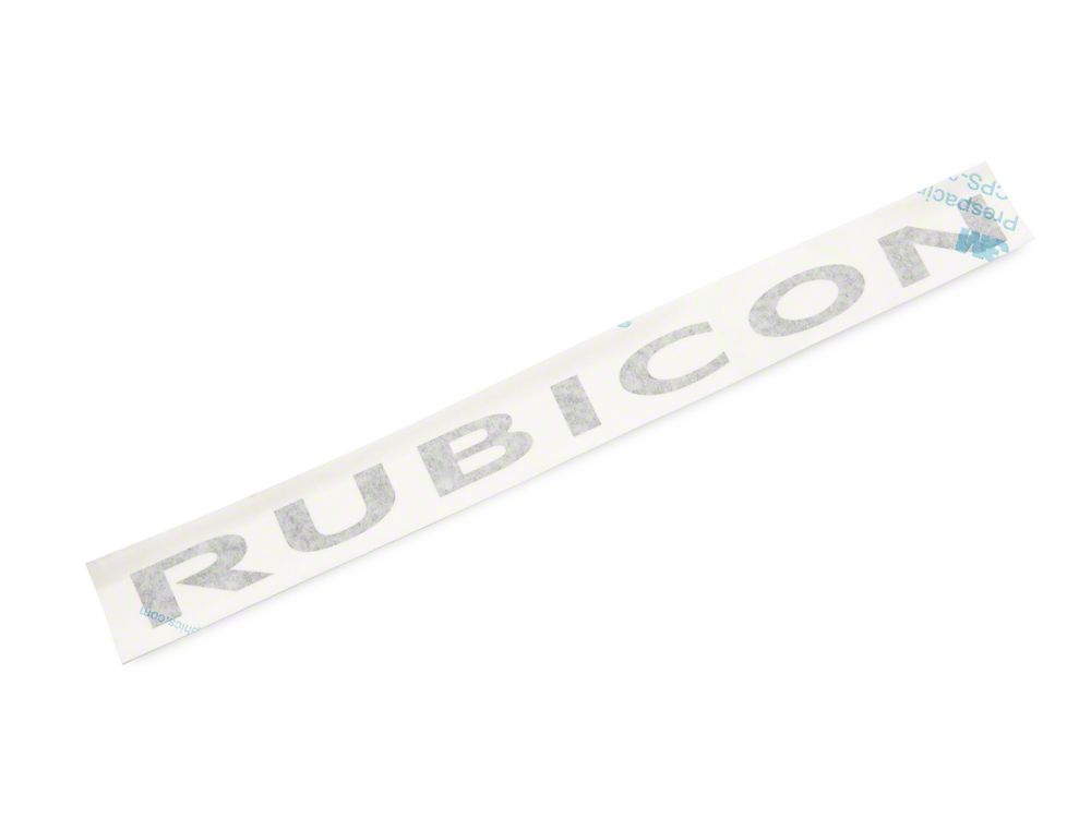Jeep Licensed by RedRock Rubicon Hood Logo; Matte Black (07-18 Jeep Wrangler JK)