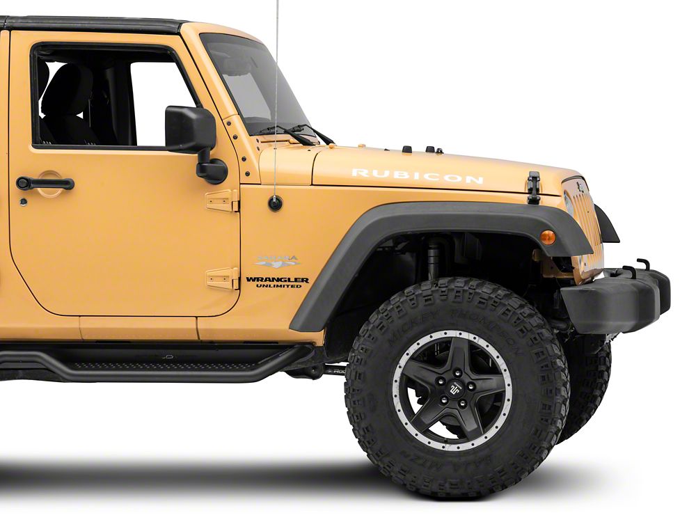 Jeep Licensed by RedRock Rubicon Hood Logo; White (07-18 Jeep Wrangler JK)