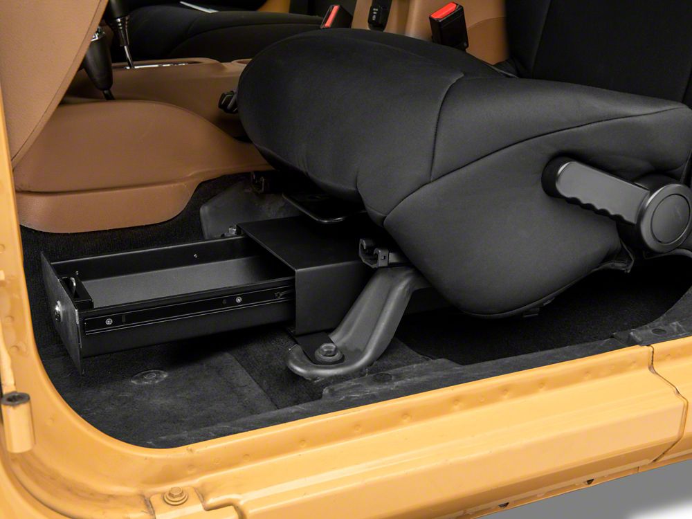 RedRock Under Seat Storage Lock Vault; Driver Side (07-10 Jeep Wrangler JK 2-Door; 07-18 Jeep Wrangler JK 4-Door)