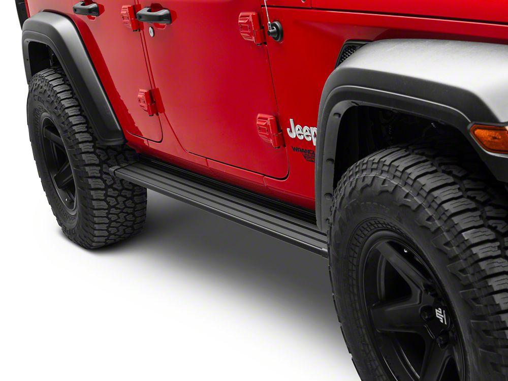 RedRock Aluminum Side Step Bars with LED Running Lights, Sequential Signals and Step Lights (18-25 Jeep Wrangler JL 4-Door)