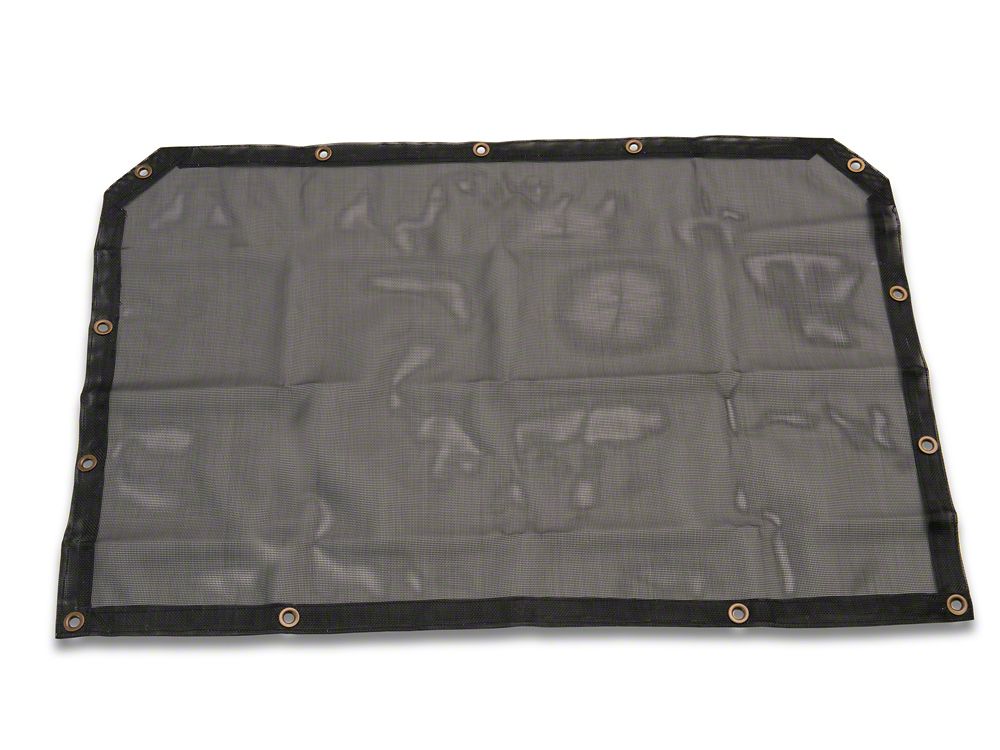 RedRock Mesh Sun Shade; Front; Black (07-18 Jeep Wrangler JK