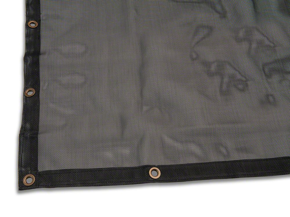 RedRock Mesh Sun Shade; Front; Black (07-18 Jeep Wrangler JK