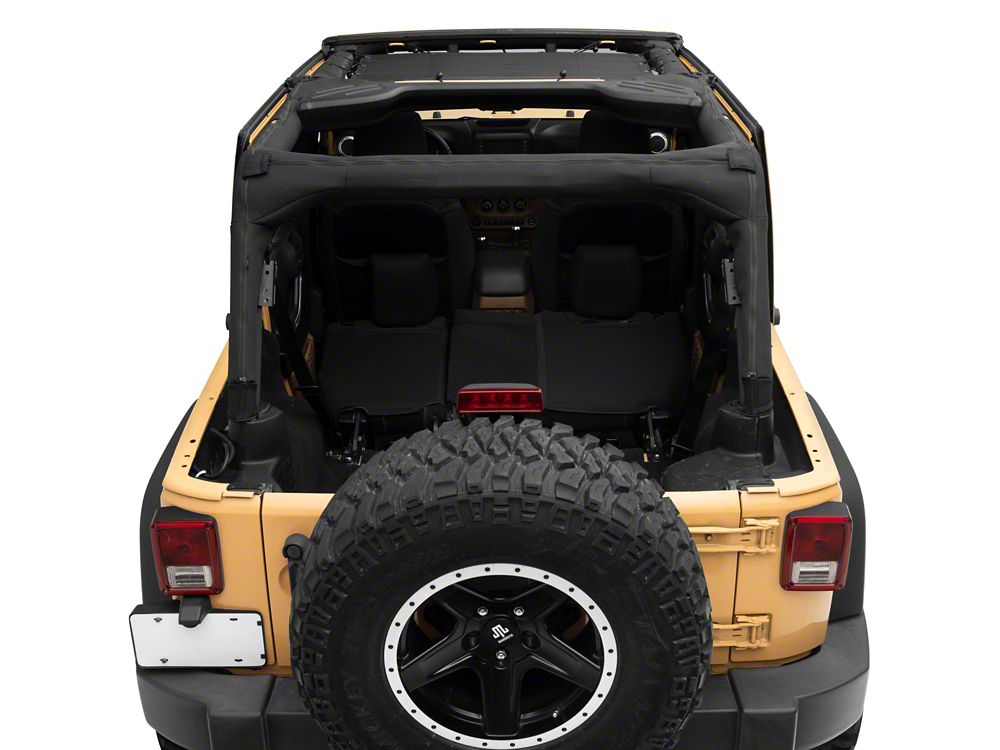 RedRock Mesh Sun Shade; Front; Black (07-18 Jeep Wrangler JK)
