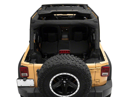 RedRock Mesh Sun Shade; Front; Black (07-18 Jeep Wrangler JK)