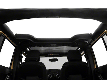 RedRock Mesh Sun Shade; Front; Black (07-18 Jeep Wrangler JK)
