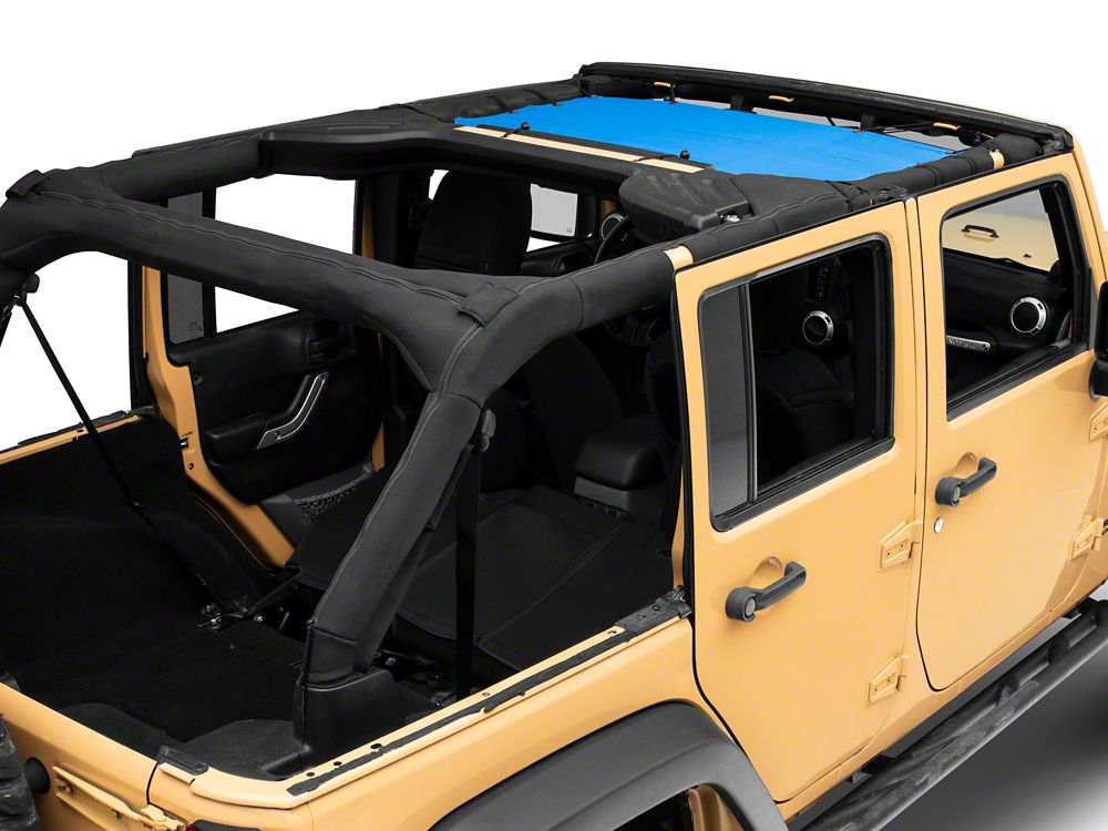 RedRock Mesh Sun Shade; Front; Blue (07-18 Jeep Wrangler JK)