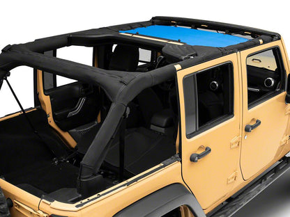 RedRock Mesh Sun Shade; Front; Blue (07-18 Jeep Wrangler JK)