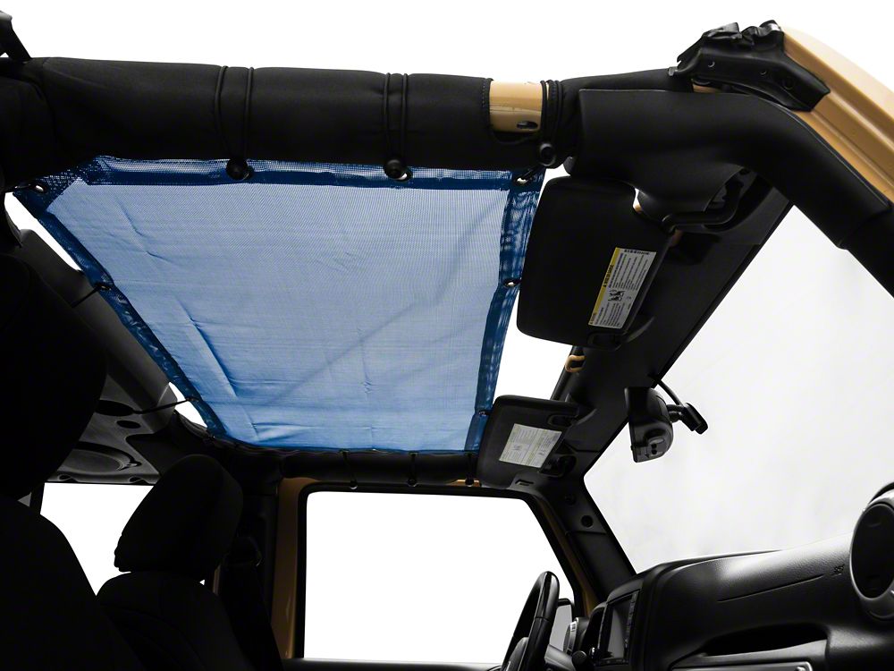 RedRock Mesh Sun Shade; Front; Blue (07-18 Jeep Wrangler JK)