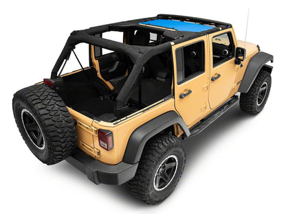 RedRock Mesh Sun Shade; Front; Blue (07-18 Jeep Wrangler JK)