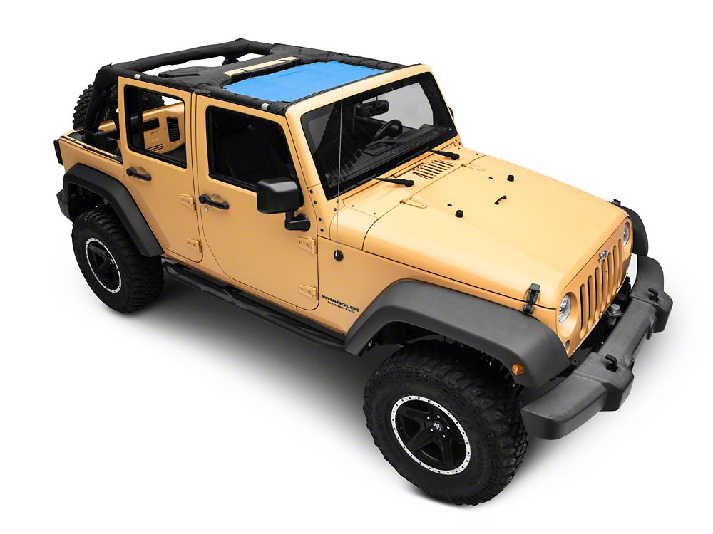 RedRock Mesh Sun Shade; Front; Blue (07-18 Jeep Wrangler JK)