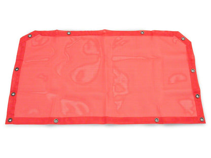 RedRock Mesh Sun Shade; Front; Red (07-18 Jeep Wrangler JK)