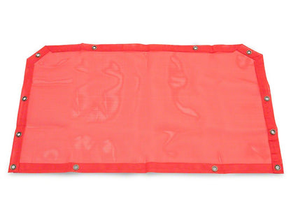 RedRock Mesh Sun Shade; Front; Red (07-18 Jeep Wrangler JK)