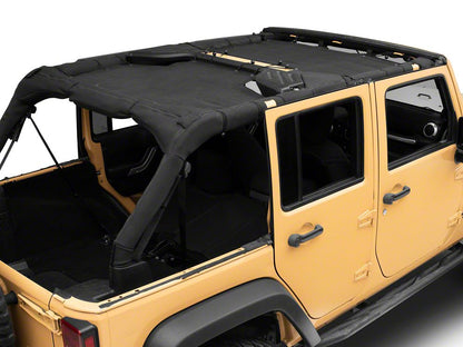 RedRock Mesh Sun Shade; Front and Rear; Black (07-18 Jeep Wrangler JK 4-Door)