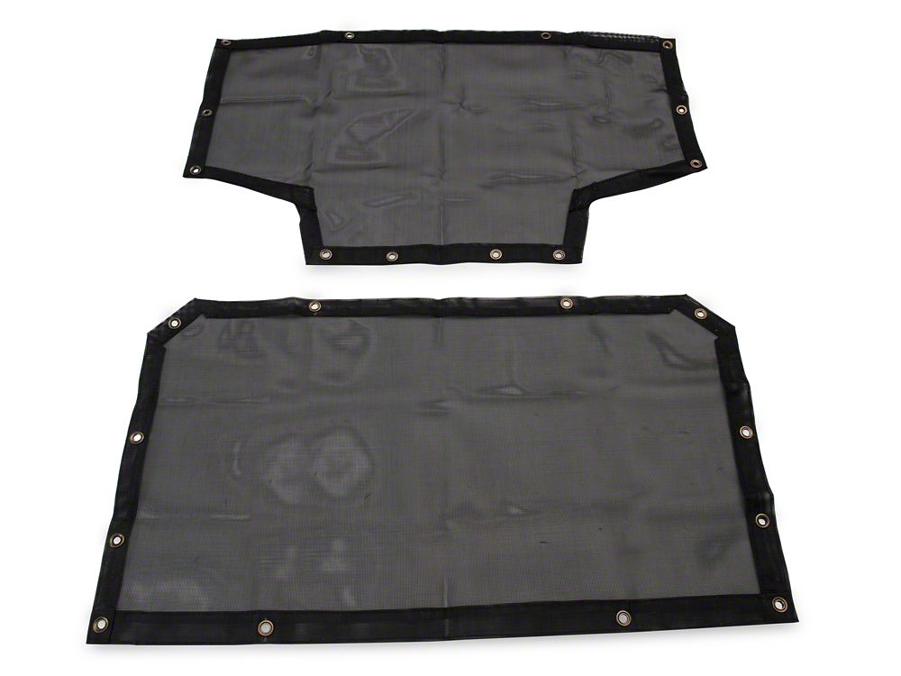 RedRock Mesh Sun Shade; Front and Rear; Black (07-18 Jeep Wrangler JK 4-Door)