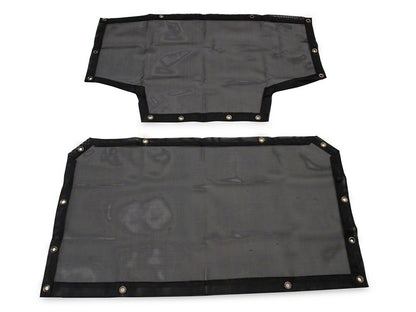 RedRock Mesh Sun Shade; Front and Rear; Black (07-18 Jeep Wrangler JK 4-Door)