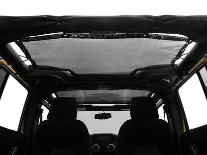 RedRock Mesh Sun Shade; Front and Rear; Black (07-18 Jeep Wrangler JK 4-Door)